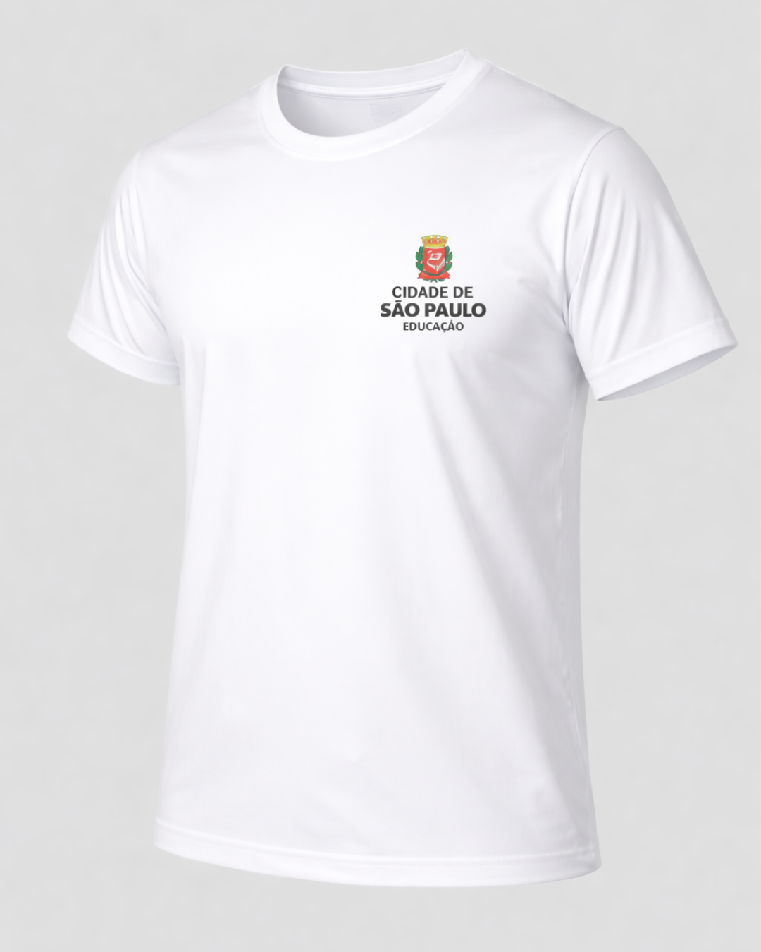 Camiseta Escolar Gola Branca