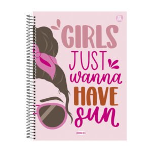Caderno Universitario 80 Folhas BomD Feminino - Girls Just