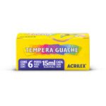 Tinta Guache 6 Cores Acrilex
