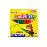 Giz de Cera Grosso 12 Cores Acrilex