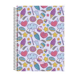 Caderno Universitario 80 Folhas BomD Feminino - Doces