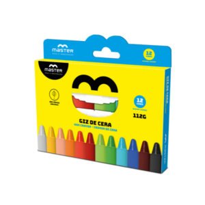 Giz de Cera Grosso 12 Cores Master