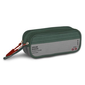 Estojo Clio Duplo Verde e Cinza MF24547