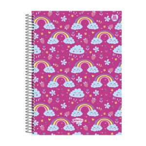 Caderno Universitário 160 Folhas BomD Feminino - Arco Iris